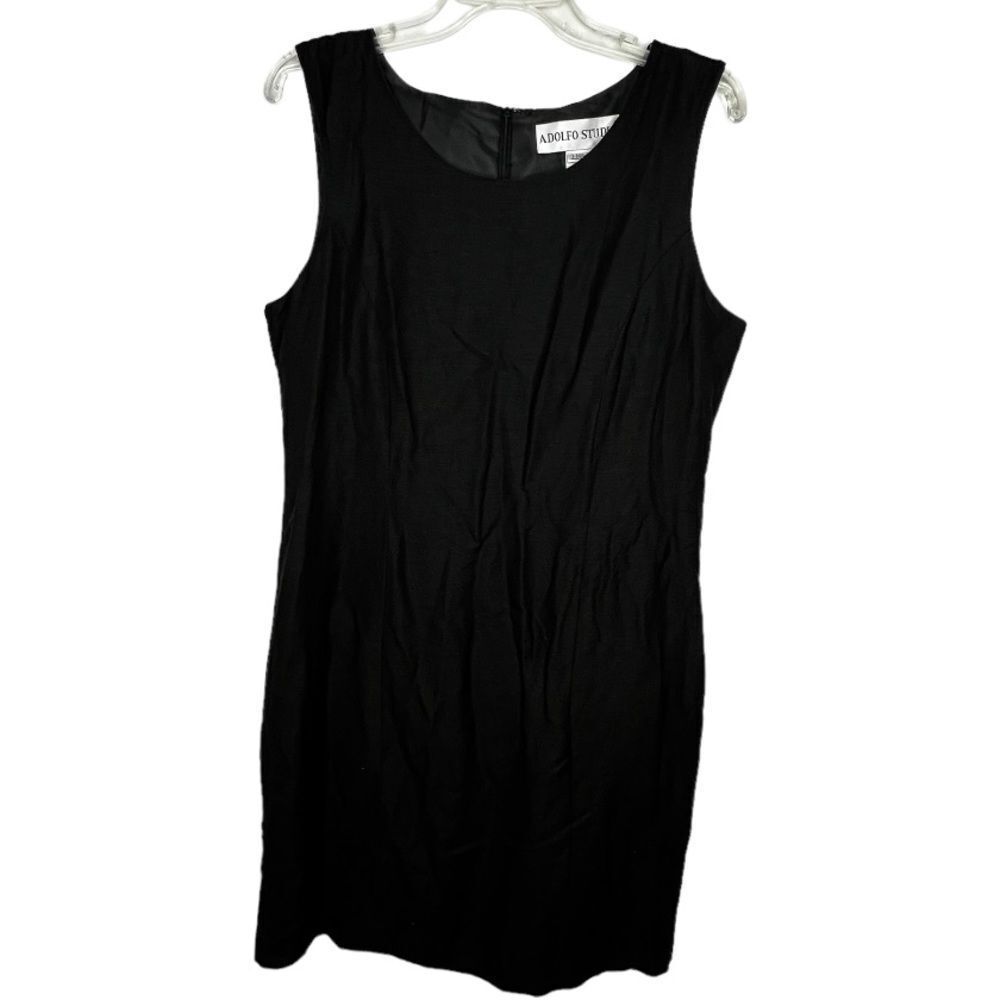 Adolfo Studio Linen Blend Dress